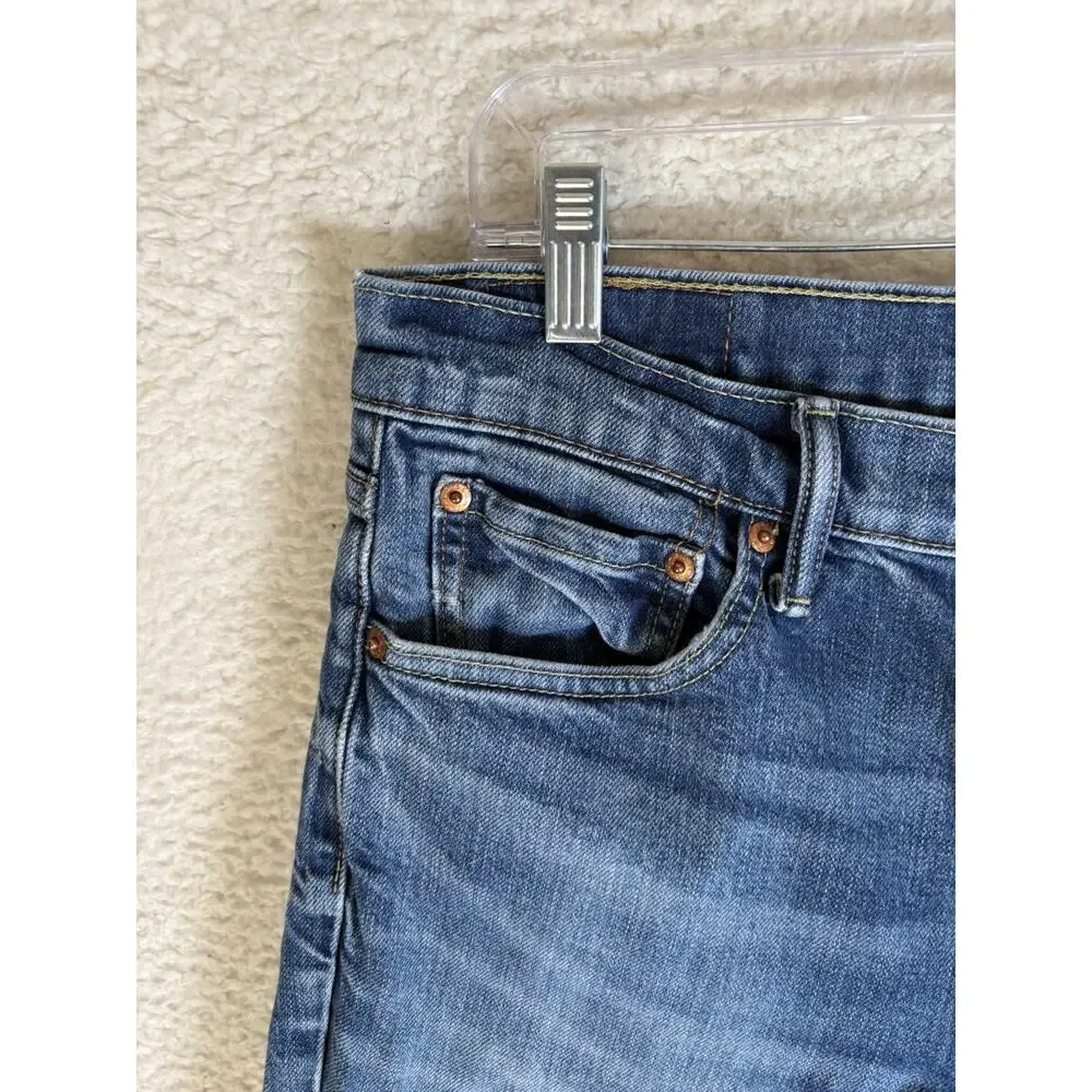 Levis 511 Jeans Mens 32x34 Slim Fit Medium Wash Blue Denim Stretch Moto